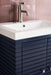 Linden 24" Single Vanity, Navy Blue w/ White Glossy Composite Stone Top - Luxe Vanity & Tub