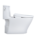 TOTO Nexus 1.28 GPF One Piece Elongated Chair Height Toilet with Washlet+ S7A Auto Open Bidet Seat, Tornado Auto Flush, CEFIONTECT, EWATER+, and PREMIST - Luxe Vanity & Tub