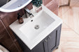 Chianti 20" Single Vanity, Mineral Gray, Brushed Nickel, w/ White Glossy Composite Stone Top - Luxe Vanity & Tub