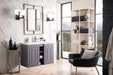 Alicante 39.5" Single Vanity, Gray Smoke w/ White Glossy Composite Stone Top - Luxe Vanity & Tub