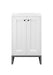 Chianti 20" Single Vanity Cabinet, Glossy White, Matte Black - Luxe Vanity & Tub