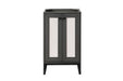 Chianti 20" Single Vanity Cabinet, Mineral Gray, Matte Black - Luxe Vanity & Tub