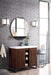 Alicante 39.5" Single Vanity, Mid-Century Acacia, Matte Black w/ White Glossy Composite Stone Top - Luxe Vanity & Tub