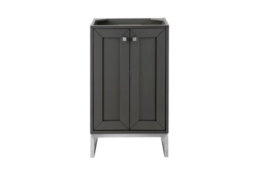 Chianti 20" Single Vanity Cabinet, Mineral Gray, Brushed Nickel - Luxe Vanity & Tub