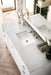 Addison 60" Single Vanity, Glossy White w/ 3 CM Carrara White Top - Luxe Vanity & Tub