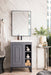 Alicante 24" Single Vanity, Gray Smoke, Matte Black w/ White Glossy Composite Stone Top - Luxe Vanity & Tub