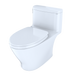 TOTO Nexus 1.28 GPF One Piece Elongated Chair Height Toilet with Tornado Flush Technology - Seat Included - Luxe Vanity & Tub