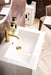 Alicante 24" Single Vanity, Glossy White, Radiant Gold w/ White Glossy Composite Stone Top - Luxe Vanity & Tub