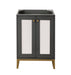 Chianti 24" Single Vanity Cabinet, Mineral Gray, Radiant Gold - Luxe Vanity & Tub