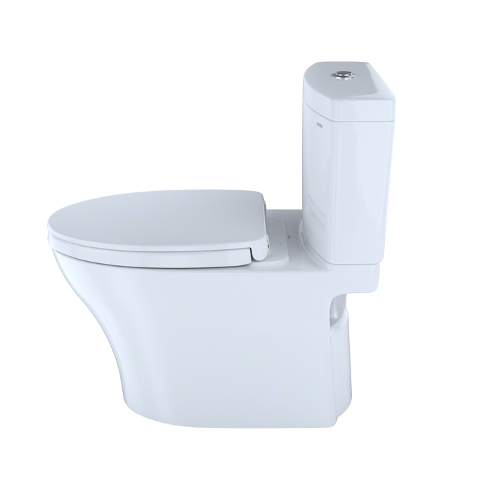 TOTO Aquia IV 0.9 / 1.28 GPF Dual Flush Two Piece Elongated Toilet with Push Button Flush - Seat Included - Luxe Vanity & Tub