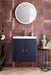 Linden 24" Single Vanity, Navy Blue w/ White Glossy Composite Stone Top - Luxe Vanity & Tub