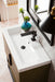 Columbia 31.5" Single Vanity, Latte Oak, Matte Black, w/ White Glossy Composite Stone Top - Luxe Vanity & Tub