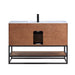 Terra 48" Single Bathroom Vanity in Walnut and Matte Black - Luxe Vanity & Tub