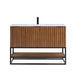 Terra 48" Single Bathroom Vanity in Walnut and Matte Black - Luxe Vanity & Tub