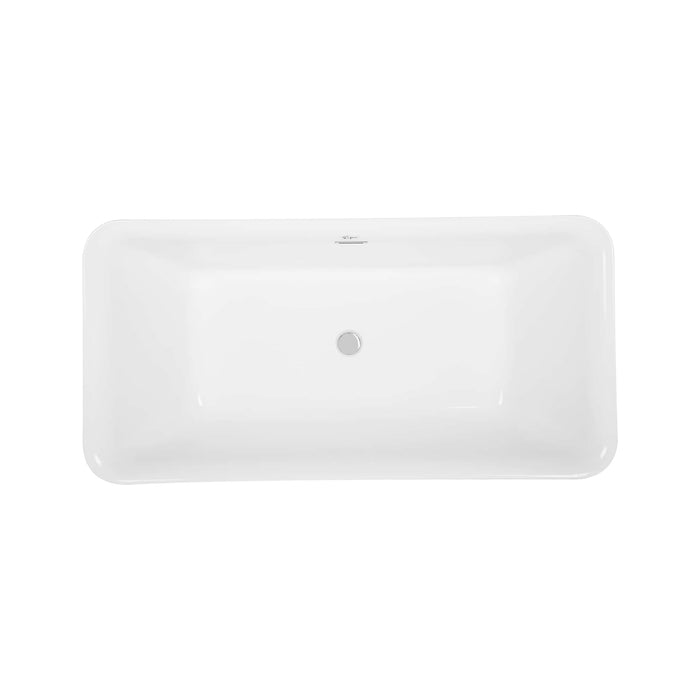 59" Freestanding Soaking Tub with Center Drain
