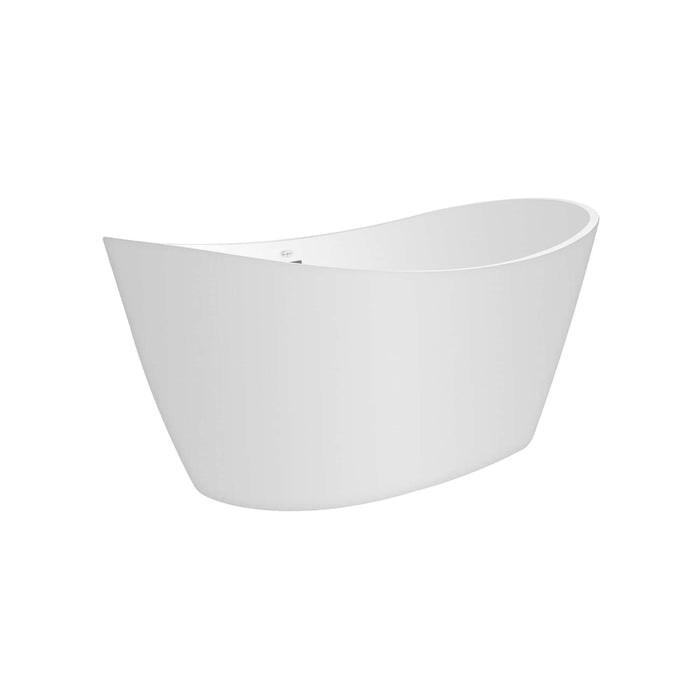 59" Freestanding Soaking LED Tub with Center Drain