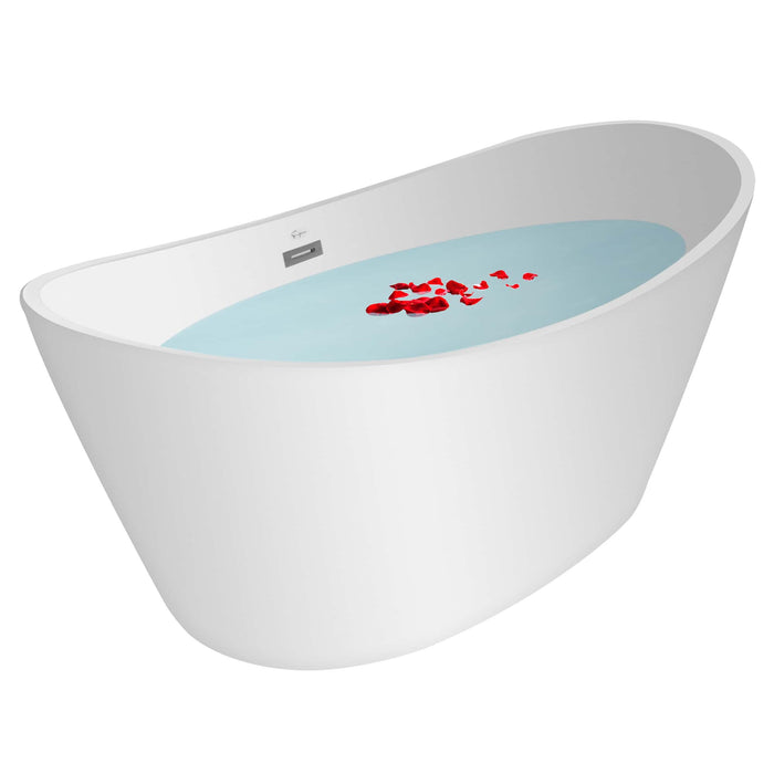 67" Freestanding Soaking Tub with Center Drain
