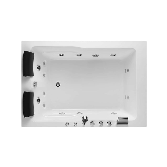 71" Alcove Whirlpool 2-Person Tub with Left Drain