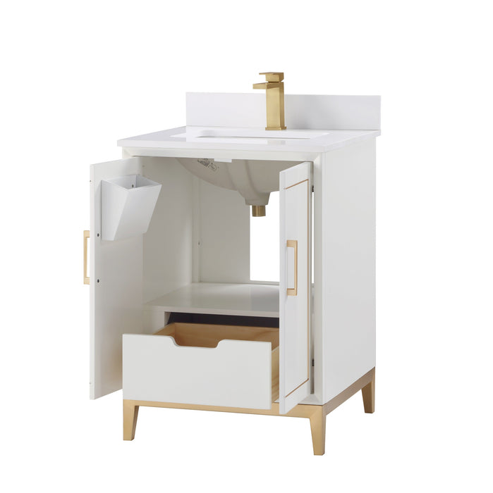 Gracie 24" Single Bathroom Vanity in White - Luxe Vanity & Tub