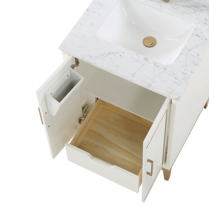 Gracie 24" Single Bathroom Vanity in White - Luxe Vanity & Tub