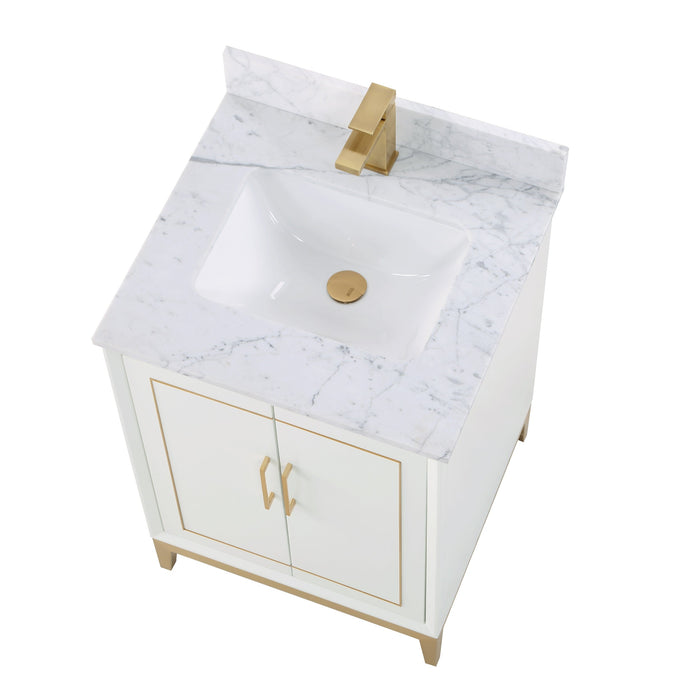 Gracie 24" Single Bathroom Vanity in White - Luxe Vanity & Tub