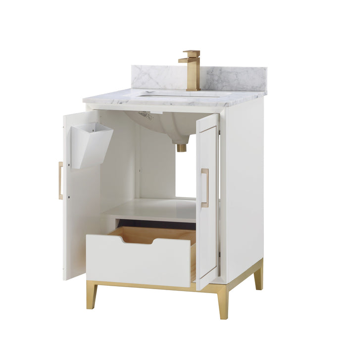 Gracie 24" Single Bathroom Vanity in White - Luxe Vanity & Tub