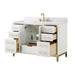 Gracie 48" Single Bathroom Vanity in White - Luxe Vanity & Tub