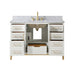 Gracie 48" Single Bathroom Vanity in White - Luxe Vanity & Tub