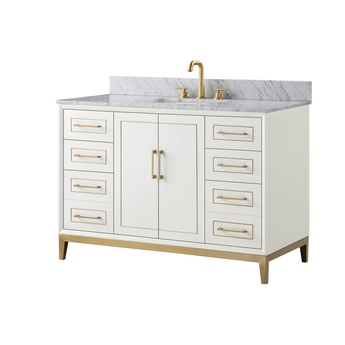 Gracie 48" Single Bathroom Vanity in White - Luxe Vanity & Tub