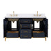 Gracie 60" Double Bathroom Vanity in Blue - Luxe Vanity & Tub