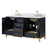 Gracie 60" Double Bathroom Vanity in Blue - Luxe Vanity & Tub