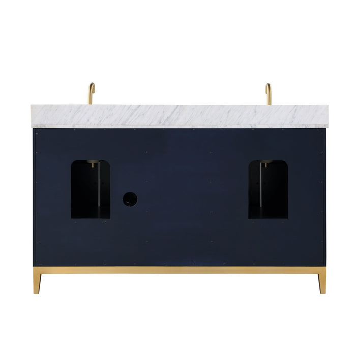 Gracie 60" Double Bathroom Vanity in Blue - Luxe Vanity & Tub