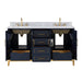 Gracie 60" Double Bathroom Vanity in Blue - Luxe Vanity & Tub