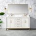 Gracie 60" Double Bathroom Vanity in White - Luxe Vanity & Tub