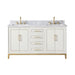 Gracie 60" Double Bathroom Vanity in White - Luxe Vanity & Tub