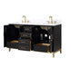 Gracie 60" Double Bathroom Vanity in Black - Luxe Vanity & Tub