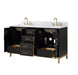 Gracie 60" Double Bathroom Vanity in Black - Luxe Vanity & Tub