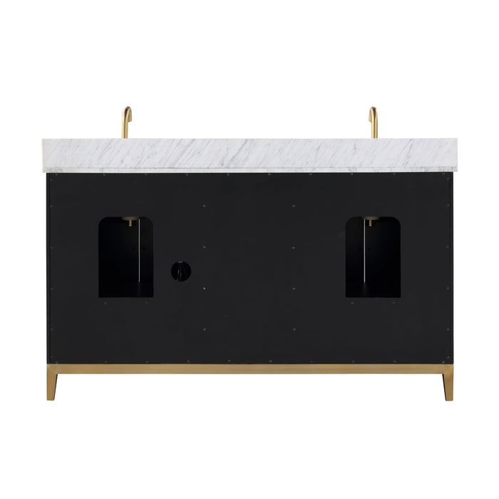 Gracie 60" Double Bathroom Vanity in Black - Luxe Vanity & Tub