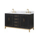 Gracie 60" Double Bathroom Vanity in Black - Luxe Vanity & Tub