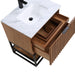 Terra 30" Single  Bathroom Vanity in Walnut and Matte Black - Luxe Vanity & Tub