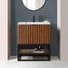 Terra 30" Single  Bathroom Vanity in Walnut and Matte Black - Luxe Vanity & Tub