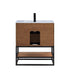 Terra 30" Single  Bathroom Vanity in Walnut and Matte Black - Luxe Vanity & Tub