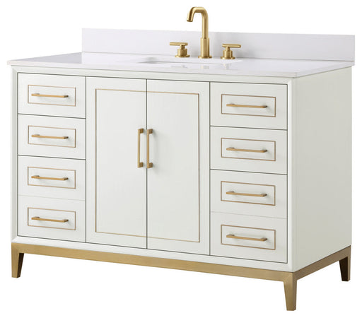 Gracie 48" Single Bathroom Vanity in White - Luxe Vanity & Tub