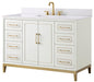 Gracie 48" Single Bathroom Vanity in White - Luxe Vanity & Tub