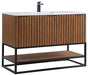 Terra 48" Single Bathroom Vanity in Walnut and Matte Black - Luxe Vanity & Tub